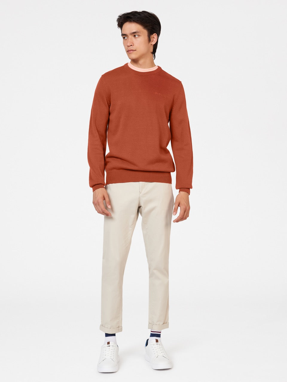 Knitwear Ben Sherman Signature Crewneck Orange | FRM-13540843